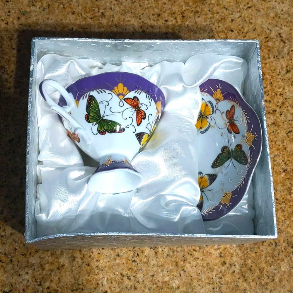 Beautiful Rare Vintage German porcelean cup and saucer set